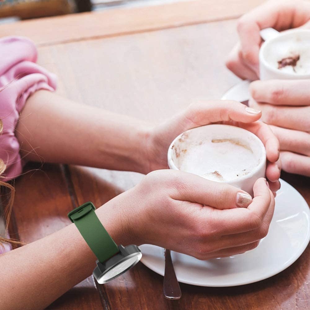 Strap-it® Strap-it Garmin Vivomove 3s silicone band - 39mm - legergroen