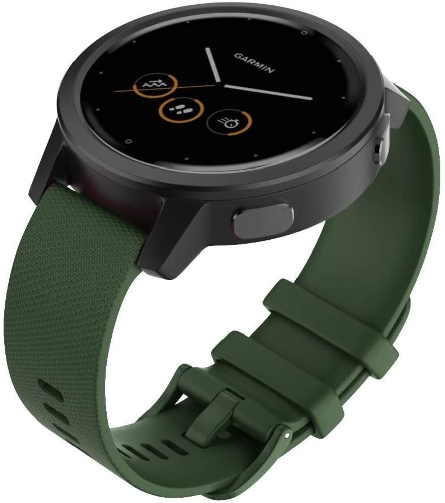 Strap-it® Strap-it Garmin Vivomove 3s silicone band - 39mm - legergroen