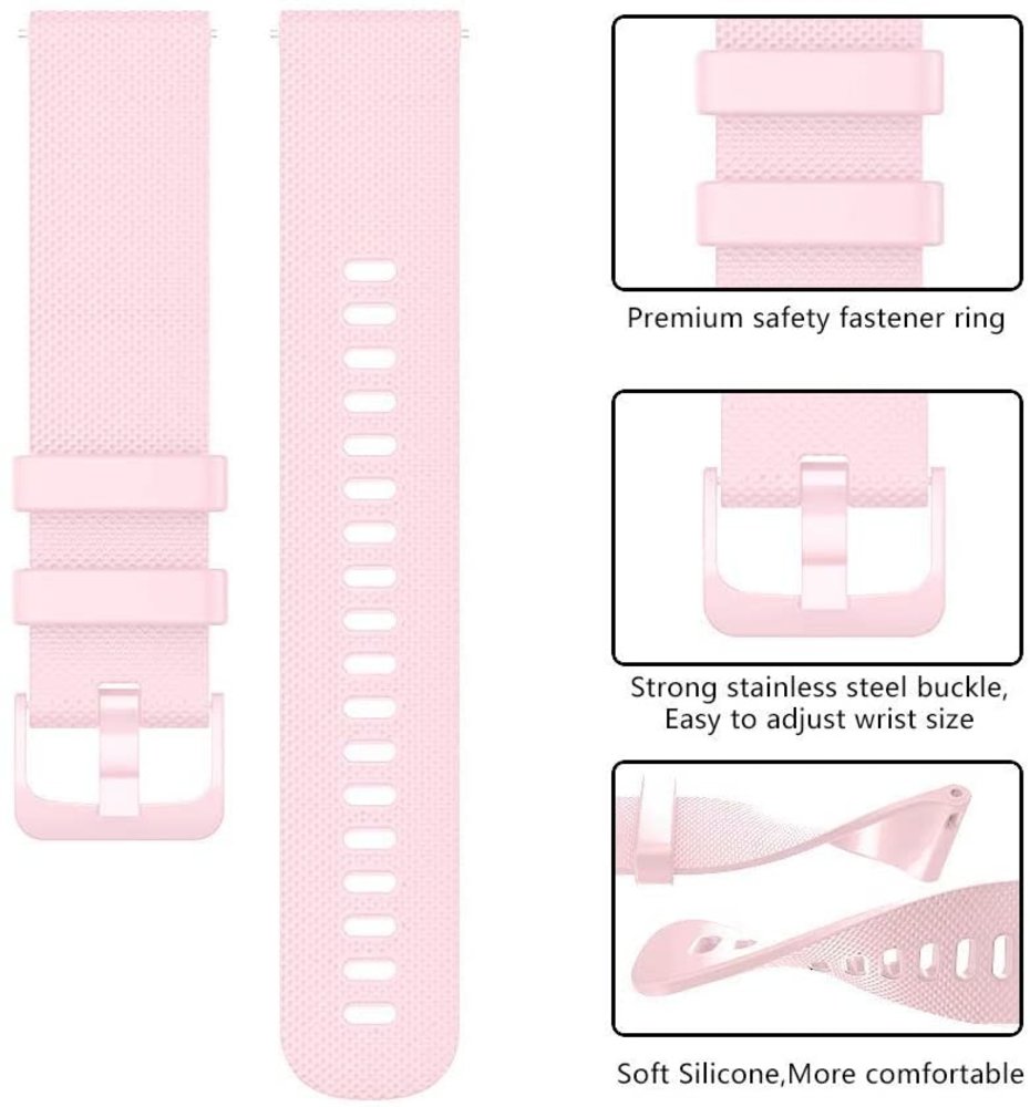 Strap-it® Strap-it Garmin Vivomove 3s silicone band - 39mm - roze