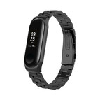 Strap-it® Strap-it Xiaomi Mi Band 3 / 4 stalen bandje (zwart)