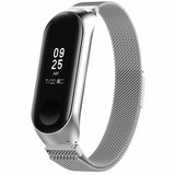 Strap-it® Xiaomi Mi Band 3 / 4 Milanese band (zilver)