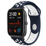 Strap-it® Xiaomi Amazfit GTS sport band (blauw/wit) Strap-it® Xiaomi Amazfit GTS sport band (blauw/wit)