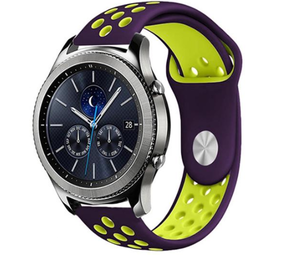 Strap-it® Samsung Gear S3 sport band (paars/geel) Strap-it® Samsung Gear S3 sport band (paars/geel)