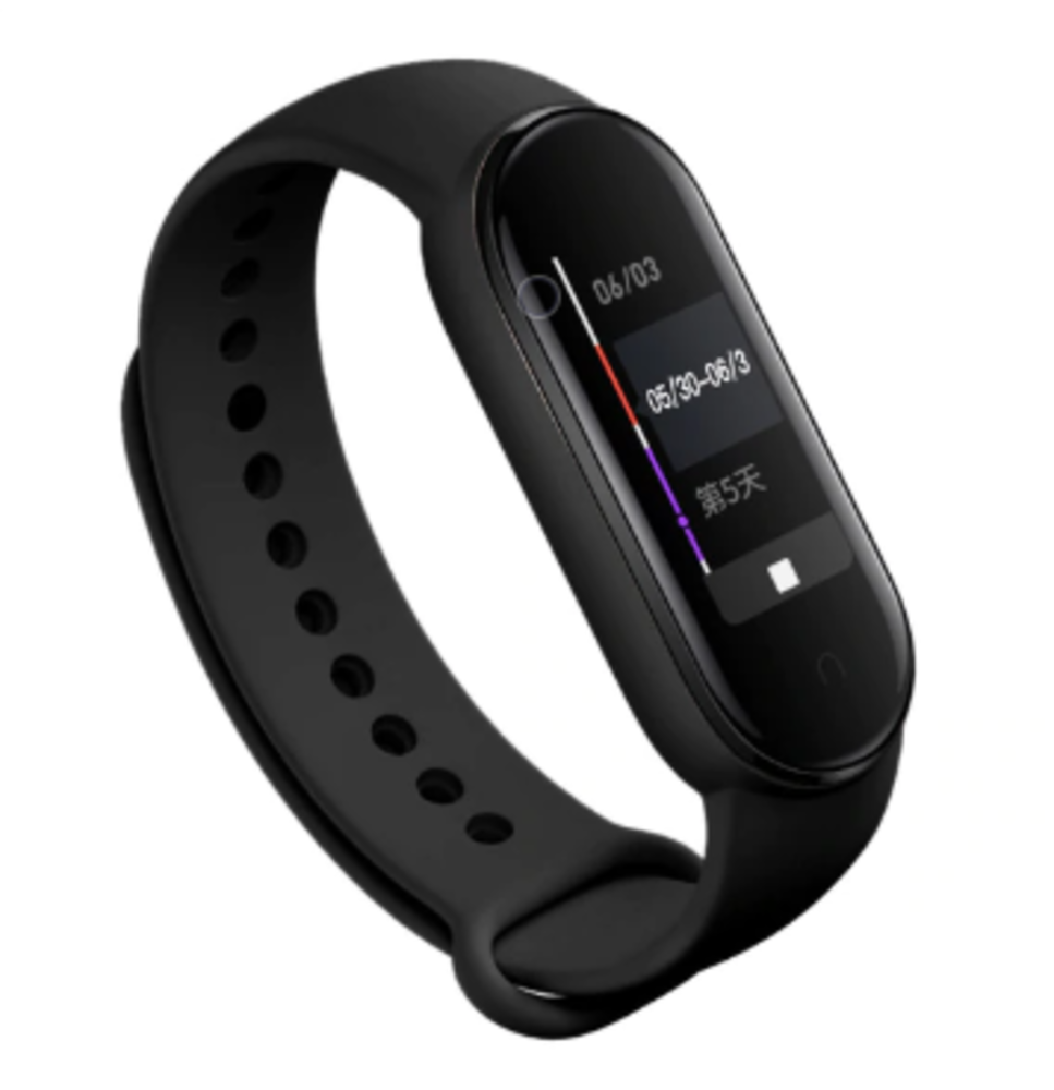 Strap-it® Strap-it Xiaomi Mi Band 5 siliconen bandje (zwart)