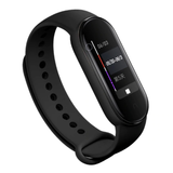 Strap-it® Xiaomi Mi Band 5 siliconen bandje (zwart)
