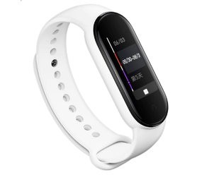 Strap-it® Xiaomi Mi Band 5 siliconen bandje (wit)