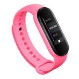 Strap-it® Xiaomi Mi Band 5 siliconen bandje (knalroze)
