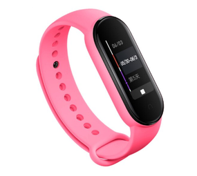 Strap-it® Xiaomi Mi Band 5 siliconen bandje (knalroze)