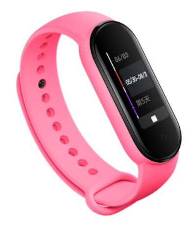 Strap-it® Strap-it Xiaomi Mi Band 5 siliconen bandje (knalroze)