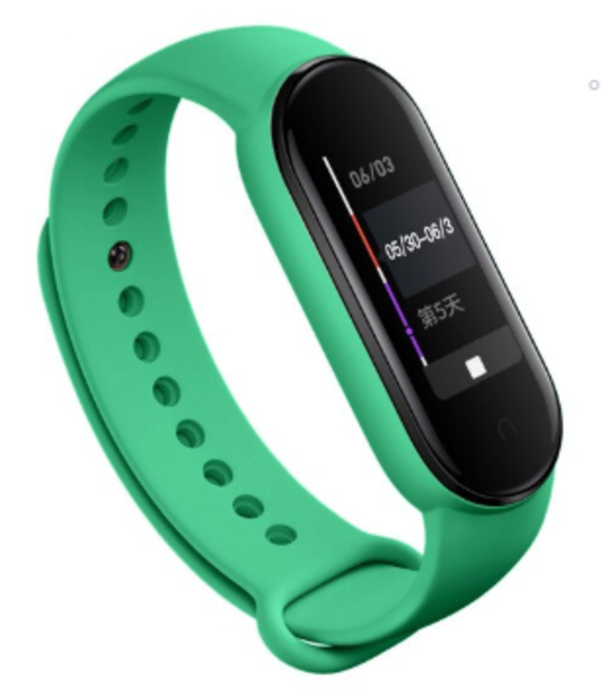 Strap-it® Strap-it Xiaomi Mi Band 5 siliconen bandje (aqua)
