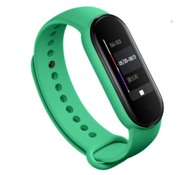 Strap-it® Xiaomi Mi Band 5 siliconen bandje (aqua)