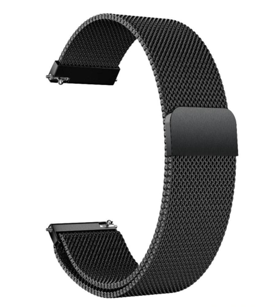 Strap-it® Strap-it Garmin Venu Milanese band (zwart) Strap-it® Strap-it Garmin Venu Milanese band (zwart)