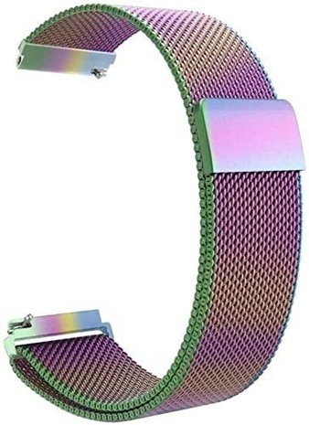 Strap-it® Strap-it Garmin Venu Milanese band (regenboog)