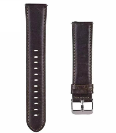 Strap-it® Strap-it Garmin Venu leren bandje (donkerbruin) Strap-it® Strap-it Garmin Venu leren bandje (donkerbruin)
