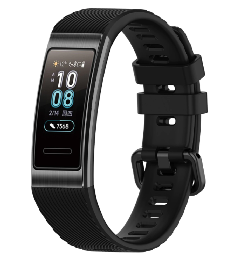 Strap-it® Strap-it Huawei band 3 / 4 Pro silicone band (zwart)
