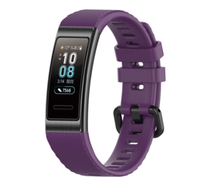 Huawei band 3 4 Pro silicone band paars Smartwatchbanden