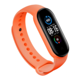 Strap-it® Xiaomi Mi Band 5 siliconen bandje (oranje)