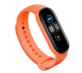 Strap-it® Xiaomi Mi Band 5 siliconen bandje (oranje)