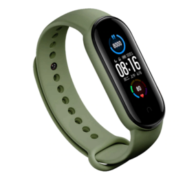 Strap-it® Xiaomi Mi Band 5 siliconen bandje (groen)