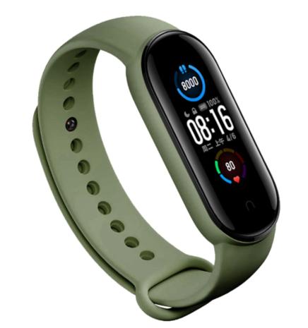 Strap-it® Strap-it Xiaomi Mi Band 5 siliconen bandje (groen)
