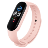 Strap-it® Xiaomi Mi Band 5 siliconen bandje (lichtroze)