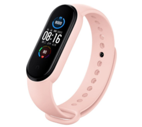 Strap-it® Xiaomi Mi Band 5 siliconen bandje (lichtroze)