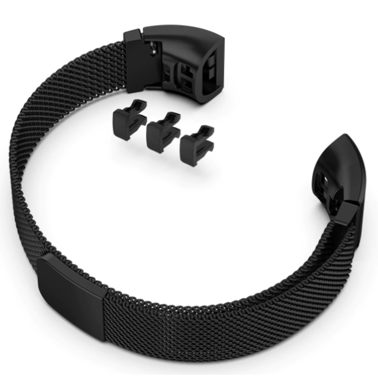 Strap it Strap it Huawei band 3 4 Pro Milanese band zwart