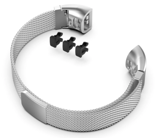 Strap-it® Strap-it Huawei band 3 / 4 Pro Milanese band (zilver)