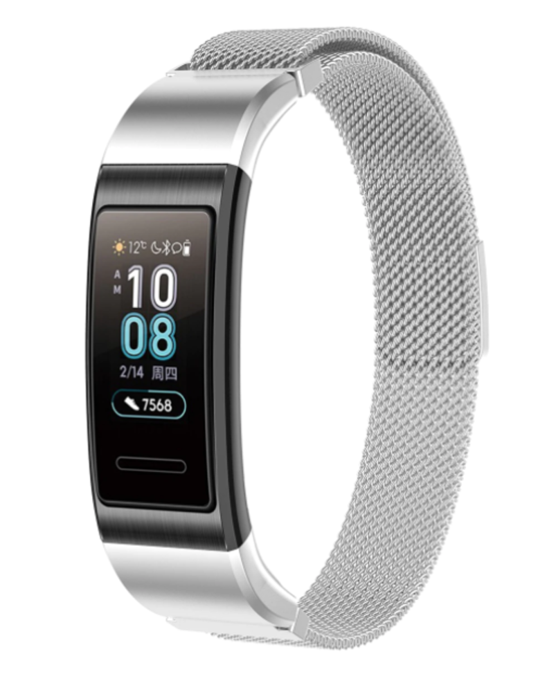 Strap-it® Strap-it Huawei band 3 / 4 Pro Milanese band (zilver)