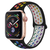 Strap-it® Apple Watch sport+ band (kleurrijk zwart)