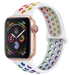 Strap-it® Strap-it Apple Watch sport+ band (kleurrijk wit)