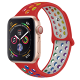 Strap-it® Apple Watch sport+ band (kleurrijk rood)