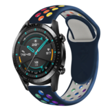 Strap-it® Huawei Watch GT 2 sport band (kleurrijk donkerblauw) Strap-it® Huawei Watch GT 2 sport band (kleurrijk donkerblauw)