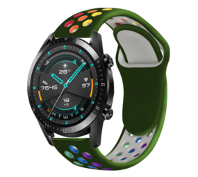 Strap-it® Huawei Watch GT 2 sport band (kleurrijk legergroen) Strap-it® Huawei Watch GT 2 sport band (kleurrijk legergroen)