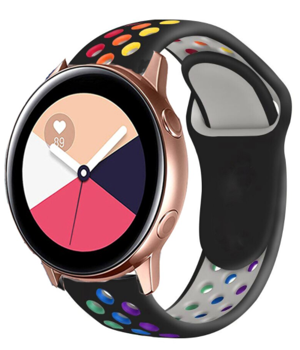 Samsung Galaxy Watch Active sport band (kleurrijk zwart