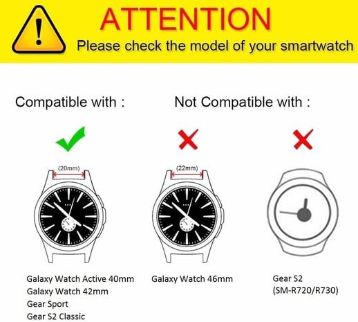 Strap-it® Strap-it Samsung Galaxy Watch Active sport band (kleurrijk rood)