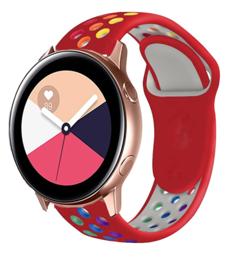 Strap-it® Strap-it Samsung Galaxy Watch Active sport band (kleurrijk rood)