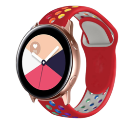 Strap-it® Samsung Galaxy Watch Active sport band (kleurrijk rood)