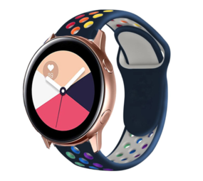 Strap-it® Samsung Galaxy Watch Active sport band (kleurrijk donkerblauw)