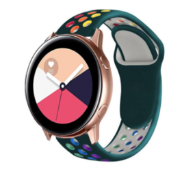 Strap-it® Samsung Galaxy Watch Active sport band (kleurrijk dennengroen)