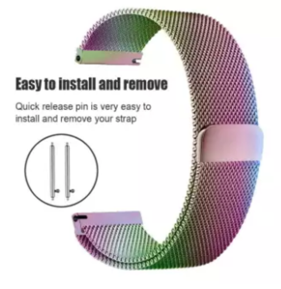 Strap-it® Strap-it Samsung Gear Sport Milanese band (regenboog)