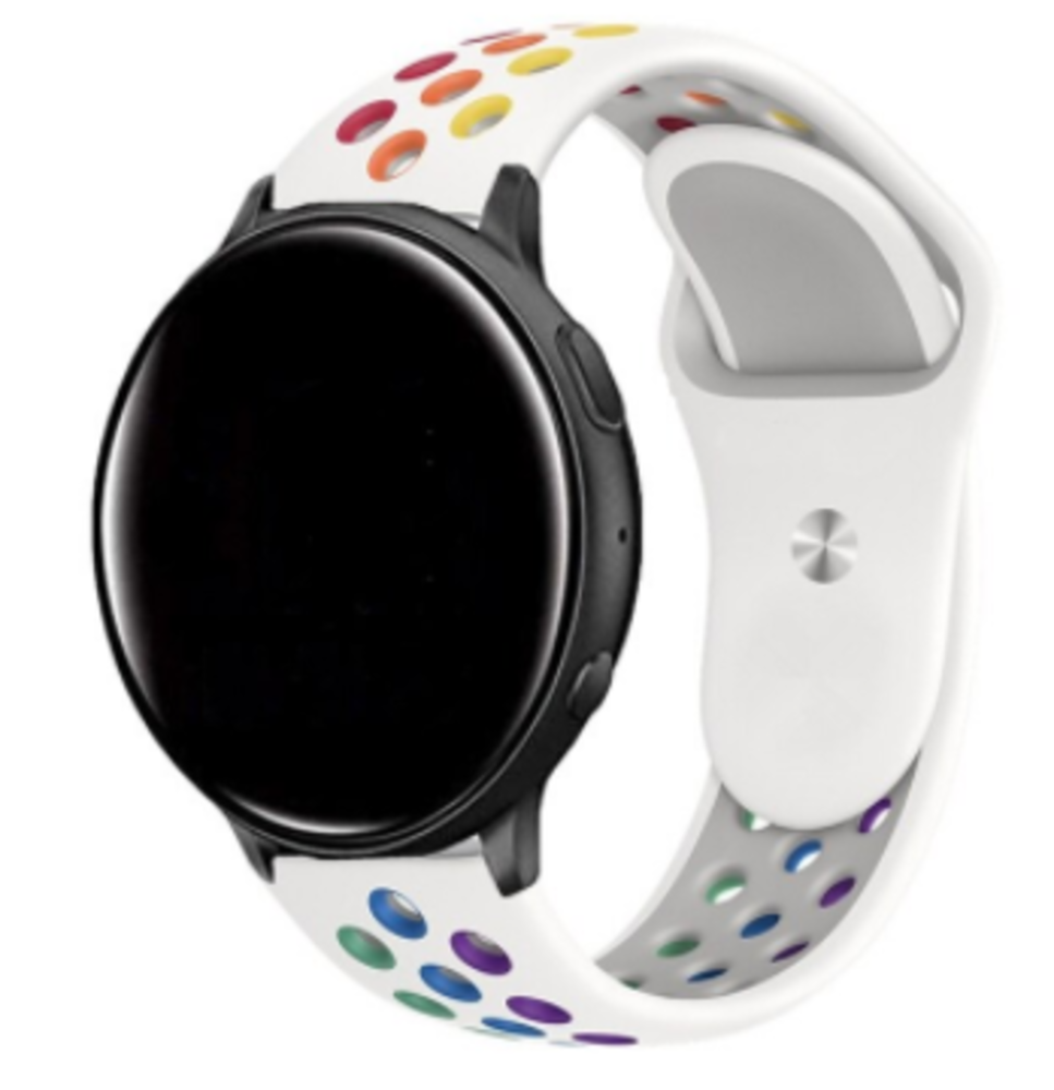 Garmin Vivoactive 3 sport band (wit kleurrijk) - Smartwatchbanden.nl