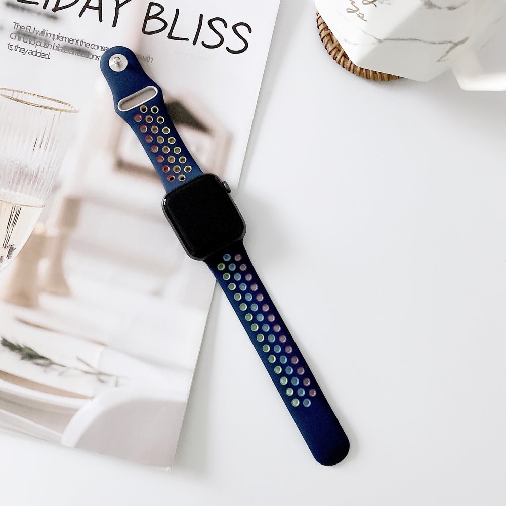 Strap-it® Strap-it Apple Watch sport+ band (kleurrijk donkerblauw) Strap-it® Strap-it Apple Watch sport+ band (kleurrijk donkerblauw)