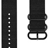 Strap-it® Strap-it Nylon horlogeband met gesp 22mm - universeel - zwart Strap-it® Strap-it Nylon horlogeband met gesp 22mm - universeel - zwart