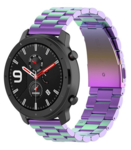 Strap-it® Strap-it Xiaomi Amazfit GTR stalen band (regenboog)
