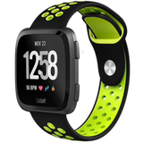 Strap-it® Fitbit Versa sport band (zwart/fluocent)