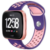 Strap-it® Fitbit Versa sport band (paars/roze)