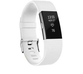 Strap-it® Fitbit Charge 2 siliconen bandje (wit)