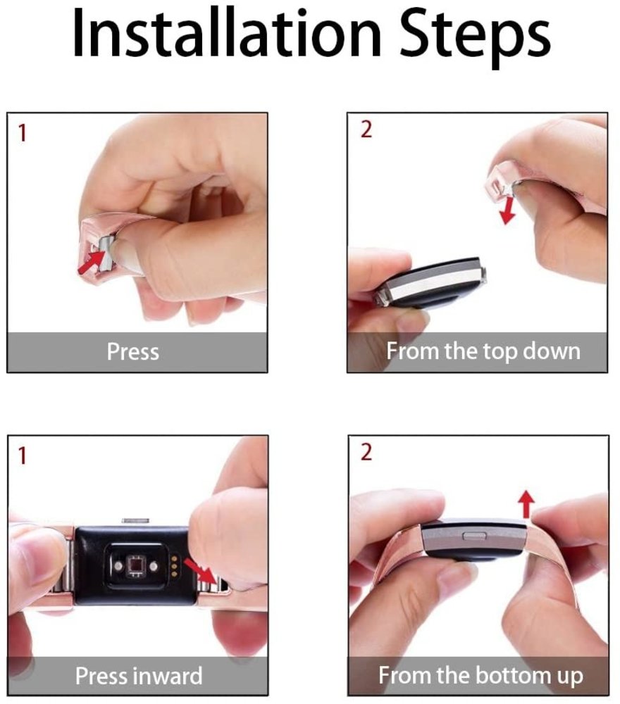 Strap-it® Strap-it Fitbit Charge 2 siliconen bandje (roze)