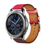 Strap-it® Samsung Gear S3 leren bandje (knalroze/roodbruin)